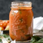tomato sauce in jar