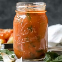 tomato sauce in jar