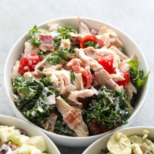 BLT Chicken Salad (30g of protein per serving!) - Fit Foodie Finds