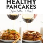 A collection of nutritious pancakes being poured onto a plate.