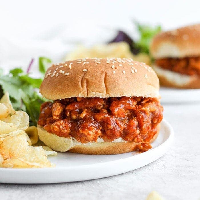 Healthful Sloppy Joes (clear parts!)