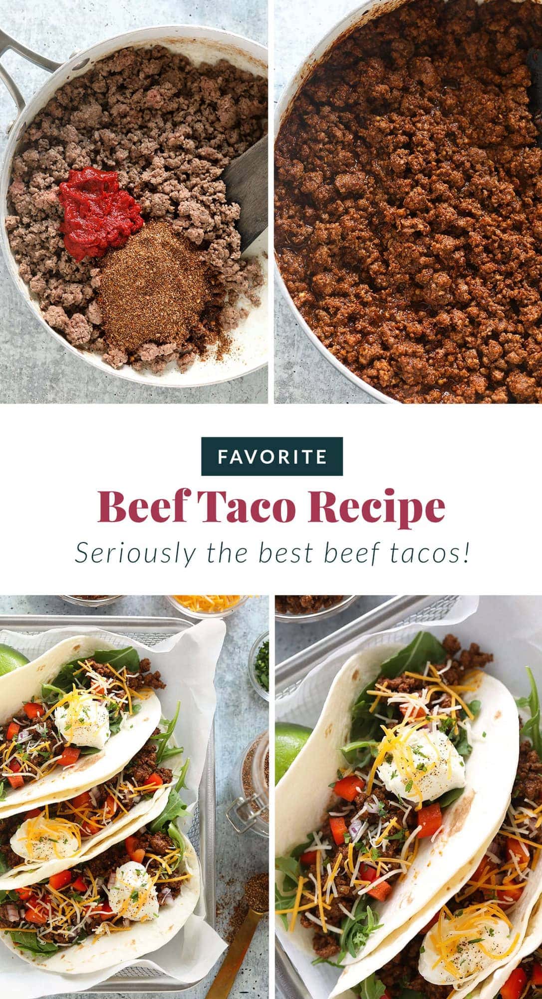 Easy Ground Beef Tacos (w/ delish taco seasoning!) - Fit Foodie Finds