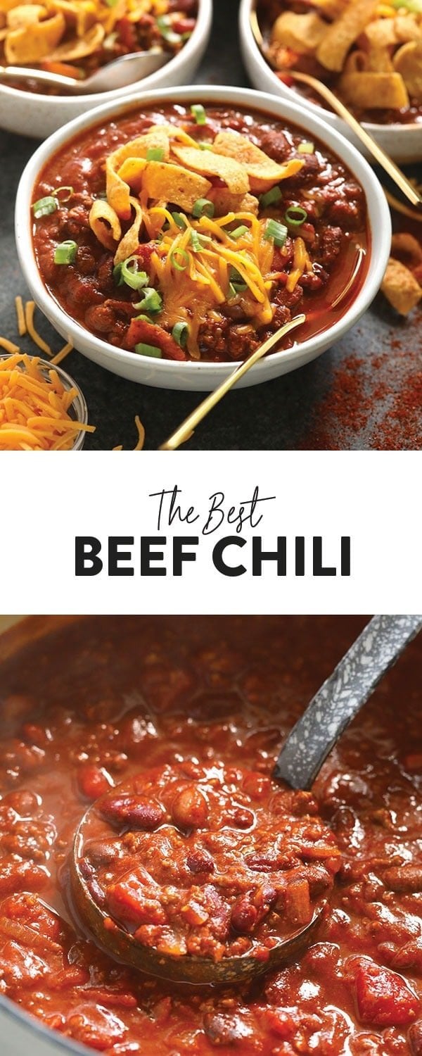 The World's Best Chili Recipe (5-star Beef Chili!) - Hungry For Balance