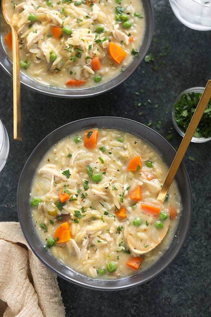 Creamy chicken orzo soup instant online pot