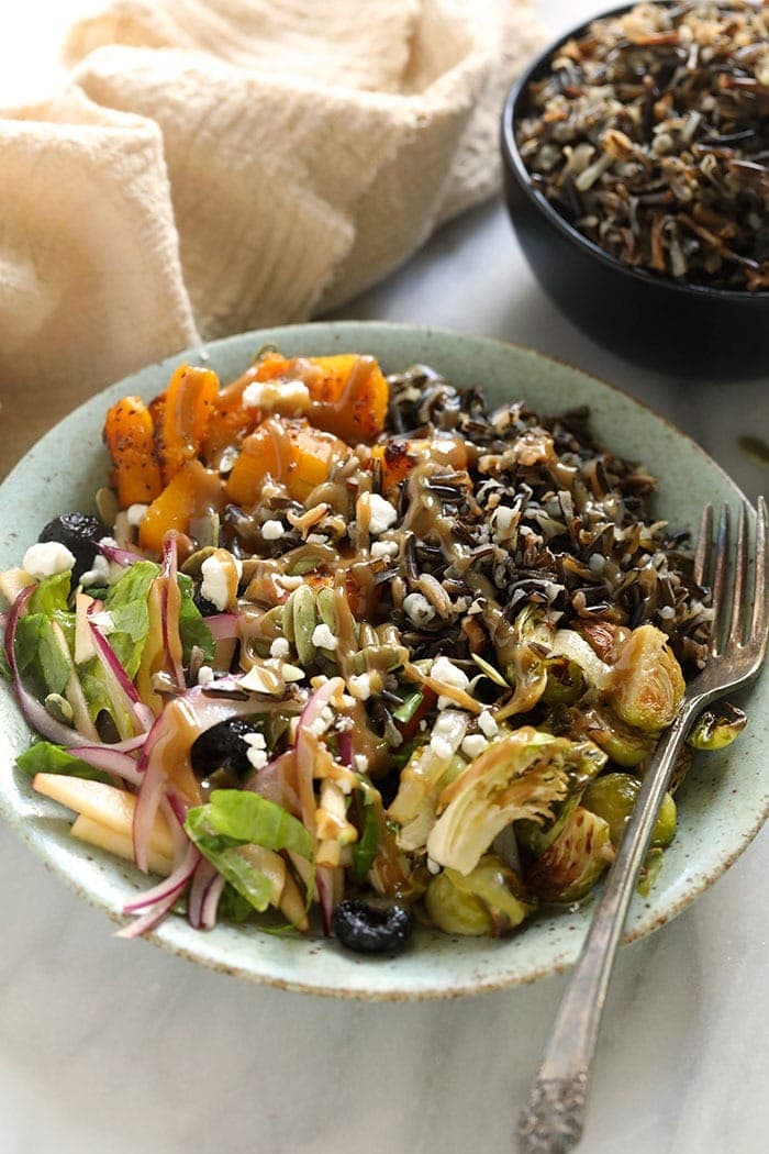 Vegetarian Harvest Grain Bowl (great for meal prep!) - Fit Foodie Finds