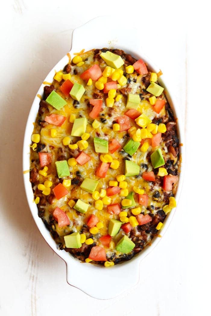 Chicken Burrito Bowl Casserole