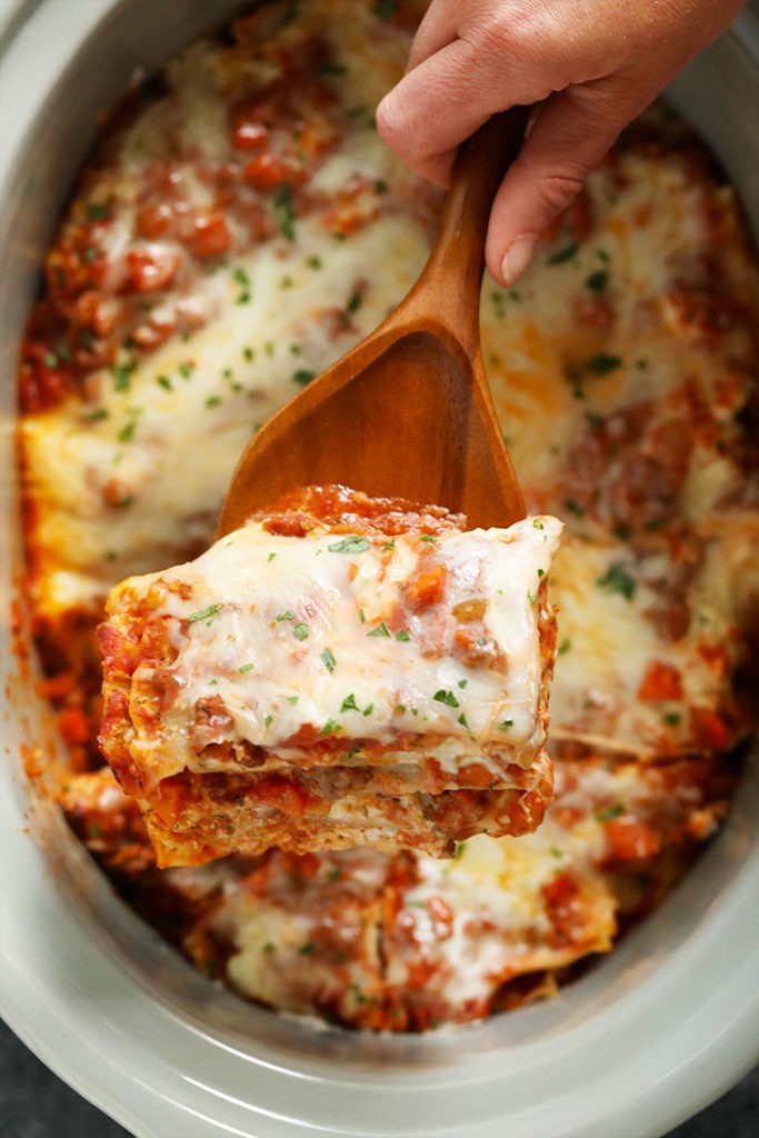 Amazing Crock Pot Lasagna (easy + flavorful) Fit Foodie Finds