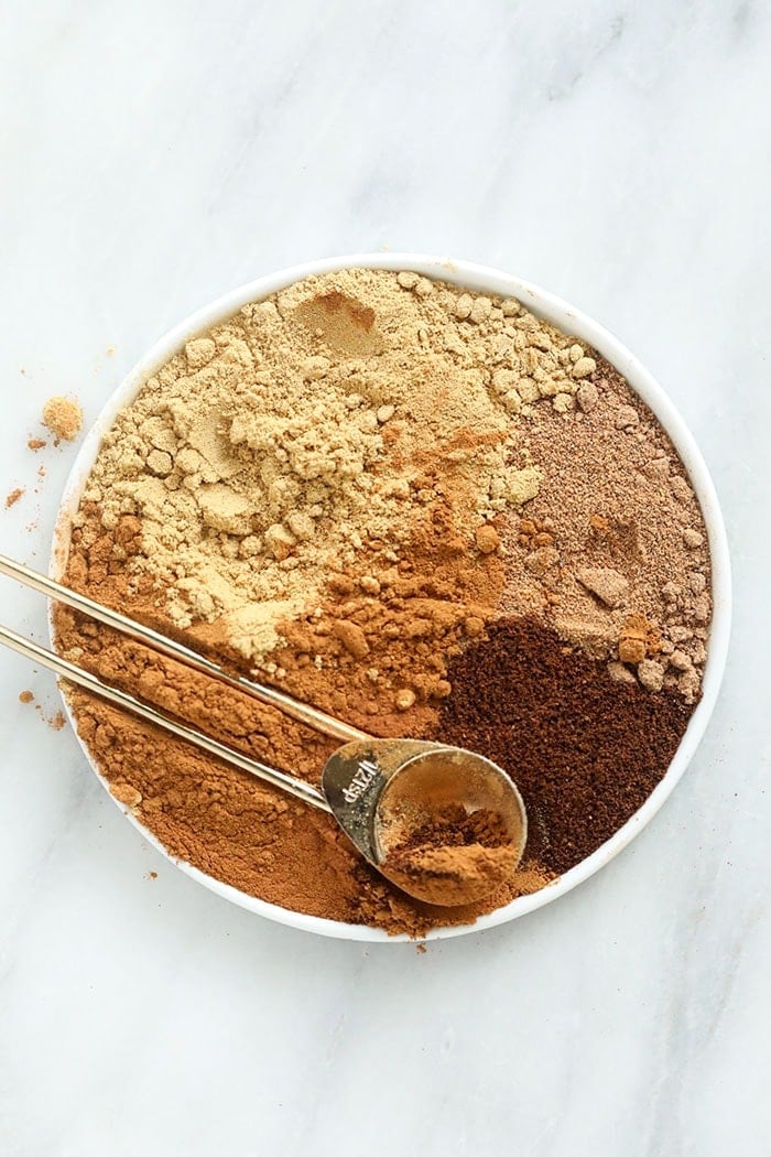 Pumpkin pie spices on a plate