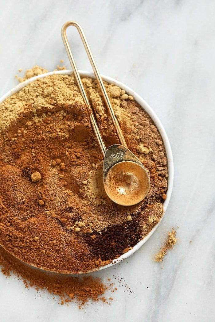 pumpkin pie spices on a plate