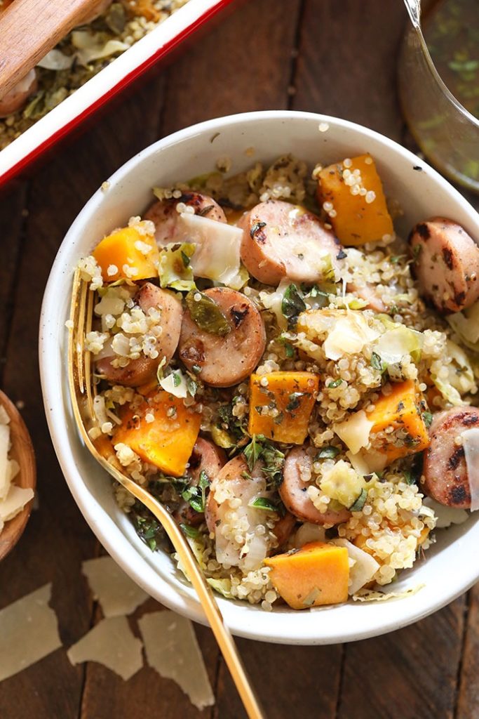 Apple Chicken Sausage Quinoa Casserole