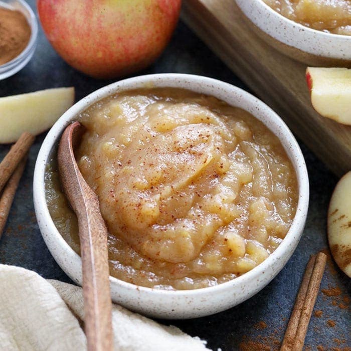 homemade applesauce in bowl