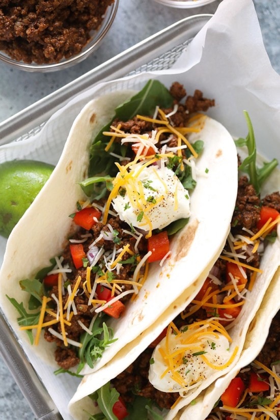 Easy Ground Beef Tacos (w  Delish Taco Seasoning!) - Fit Foodie Finds