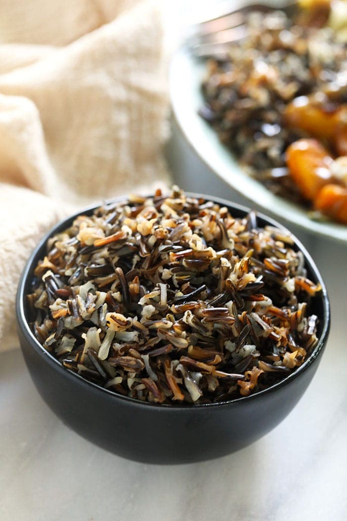 Wild rice in a bowl