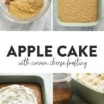 Apple cake recipe with cream cheese frosting.
