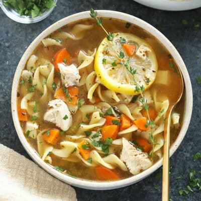 The Most Flavorful Homemade Chicken Noodle Soup - Fit Foodie Finds