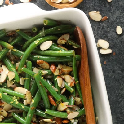 Green Beans Almondine (w/ Lemon Zest) - Fit Foodie Finds