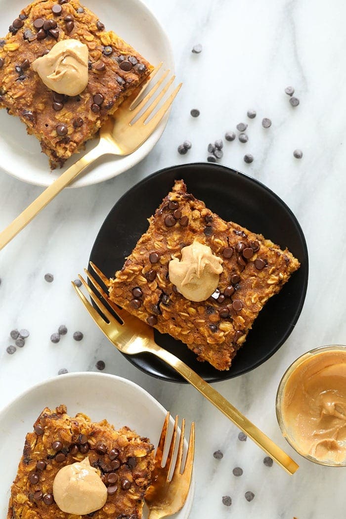 Pumpkin Baked Oatmeal (freezer-friendly) - Fit Foodie Finds