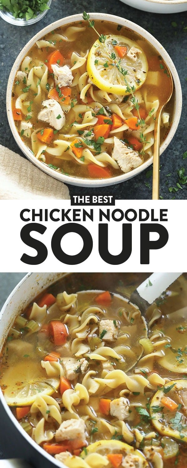 The Most Flavorful Homemade Chicken Noodle Soup - Fit Foodie Finds