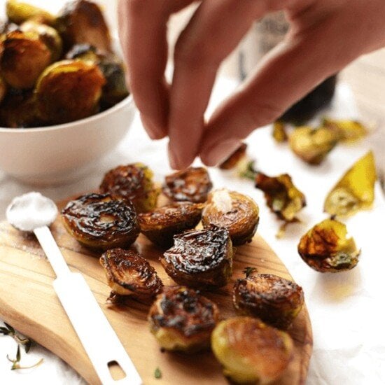 roasted brussel sprouts with olive oil