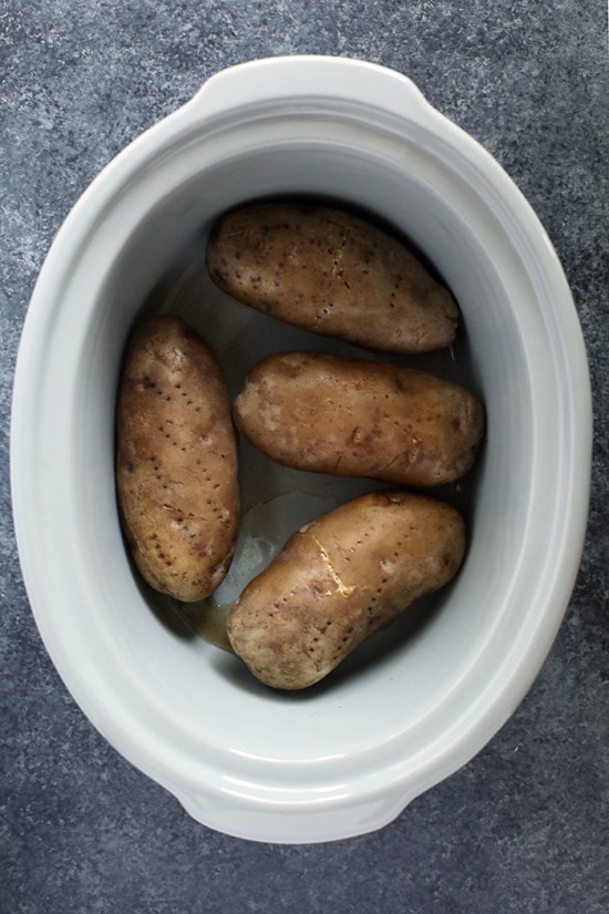 Easy Crock Pot Baked Potatoes Fit Foodie Finds