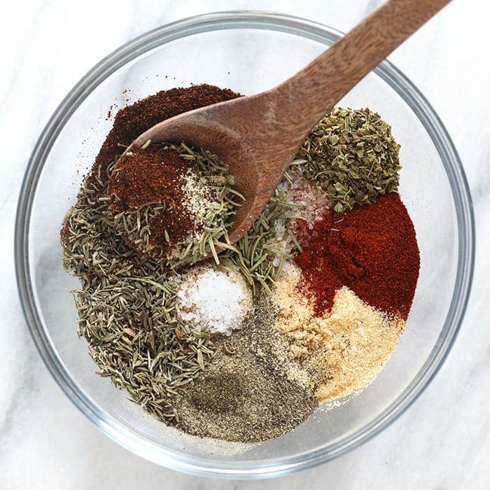 flavorful turkey seasoning in a bowl