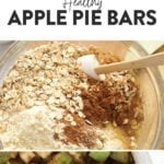 Healthy apple pie bars.