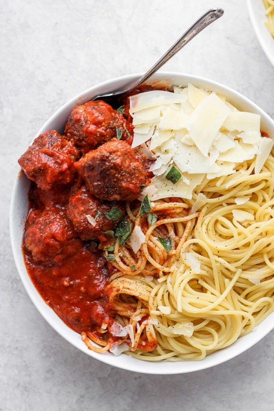 Easy Italian Meatballs - Fit Foodie Finds