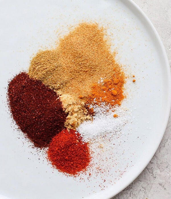 spices on a plate