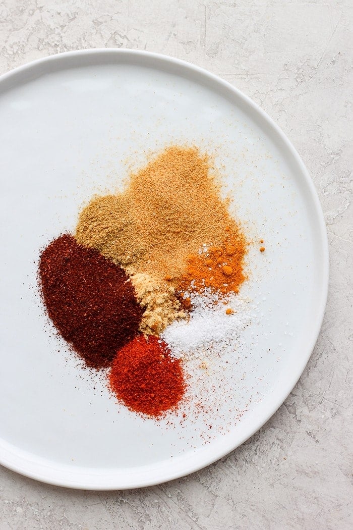 Moroccan spices on a plate