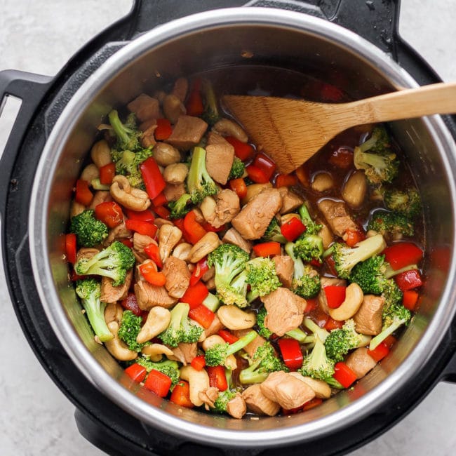 Instant Pot Cashew Chicken (clean ingredients!) - Fit Foodie Finds