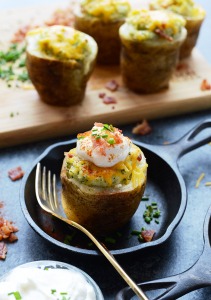 twice baked potatoes ready to be served