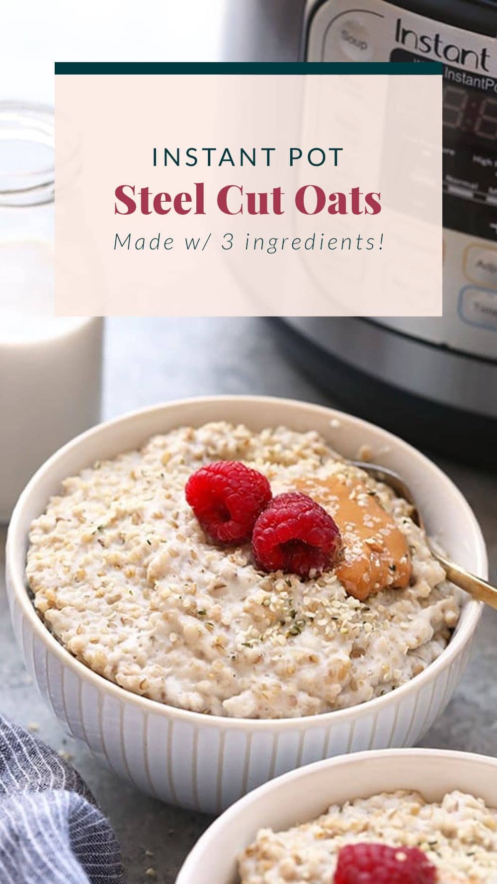 Instant Pot Steel Cut Oats (in 20 minutes!) - Fit Foodie Finds