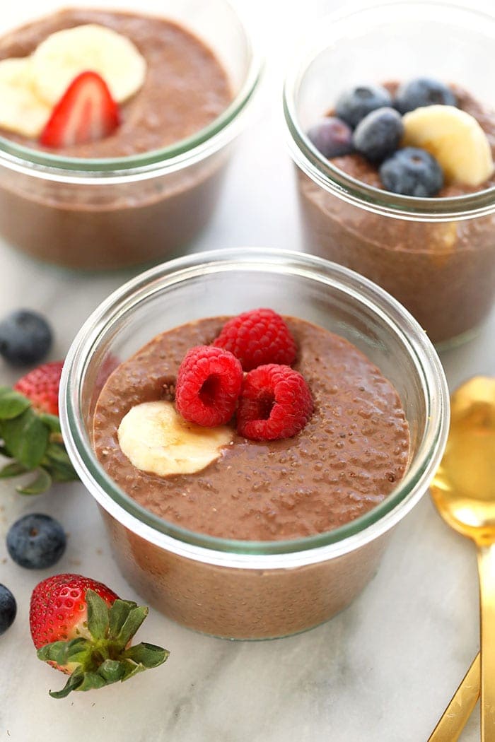 Thick protein chia seed pudding