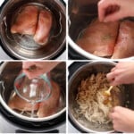 showing how to shred chicken in instant pot.