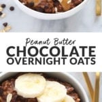 chocolate peanut butter overnight oats