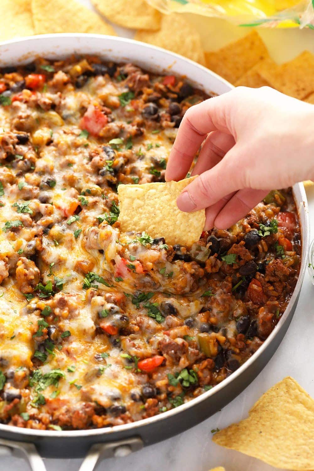 pan of ground beef skillet.