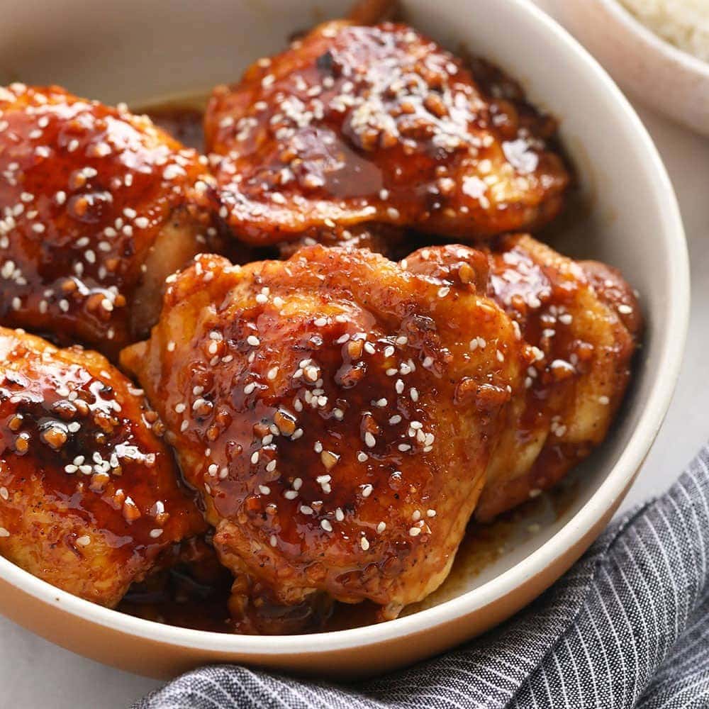 Instant Pot Chicken Thighs with Sticky Honey Garlic Sauce