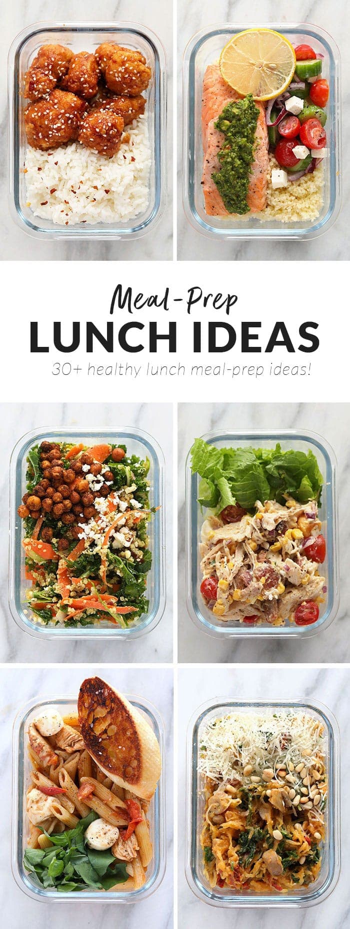 Meal prep lunch ideas with 3 different meals
