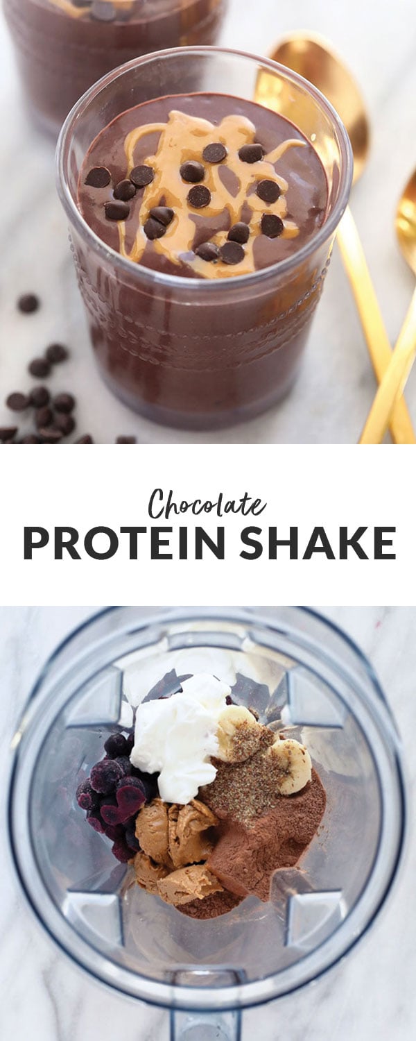 Chocolate Protein Shake (Healthy + Delicious!) - Fit Foodie Finds