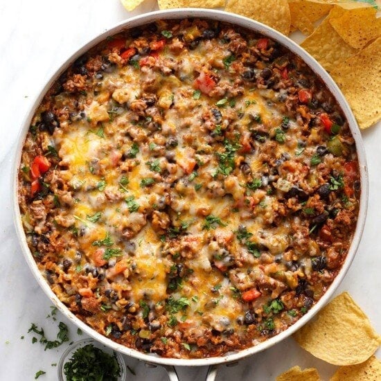 Mexican skillet in pan