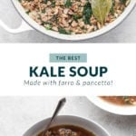 Two bowls of kale soup.
