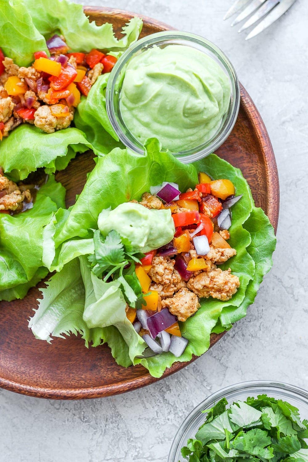 Lettuce wraps on a plate