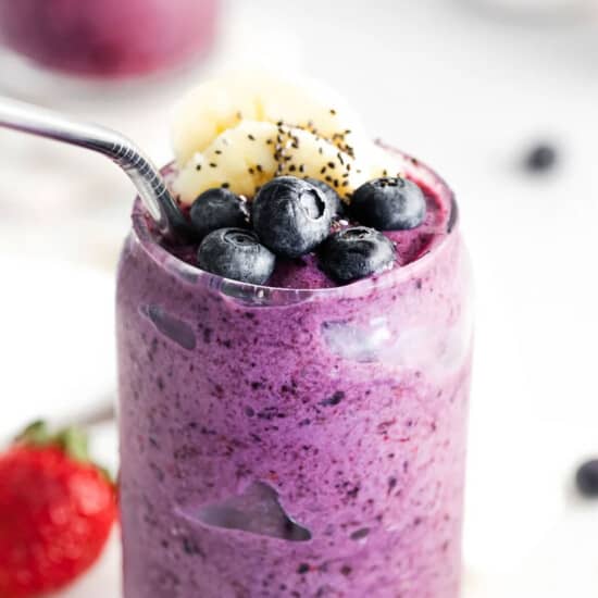 This quick Protein Shake is our fav grab and go breakfast—perfect