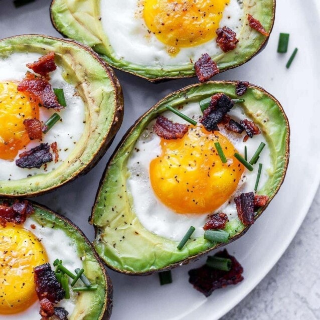 Avocado Baked Eggs (Avocado Egg Bake) - Fit Foodie Finds