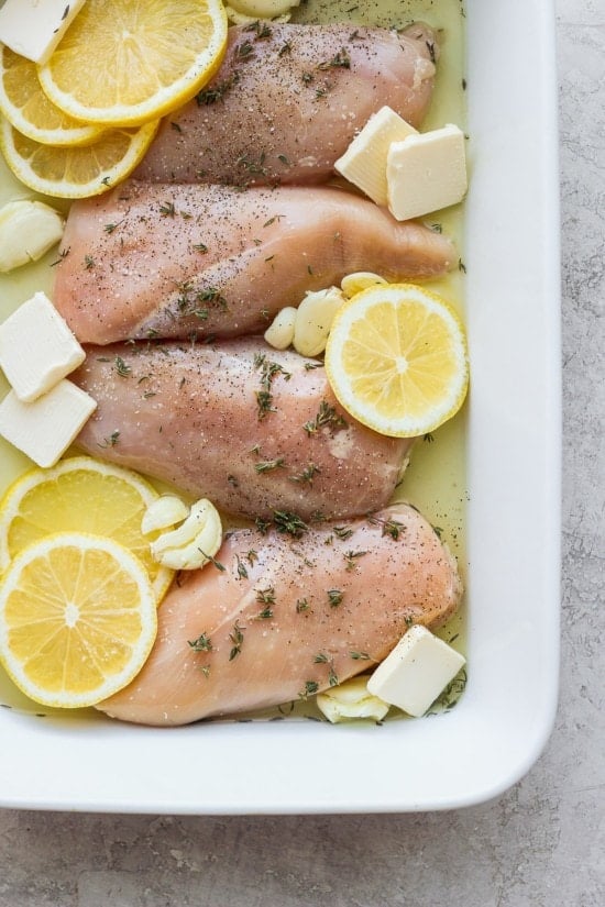 Easy Baked Lemon Chicken - Fit Foodie Finds