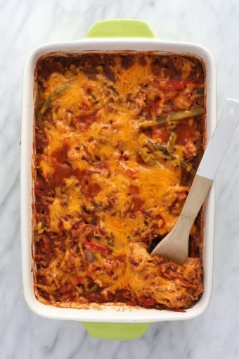 Chicken Burrito Bowl Casserole (ready in under an hr!) - Fit Foodie Finds