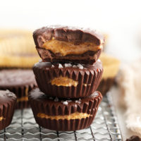 stacked almond butter cups