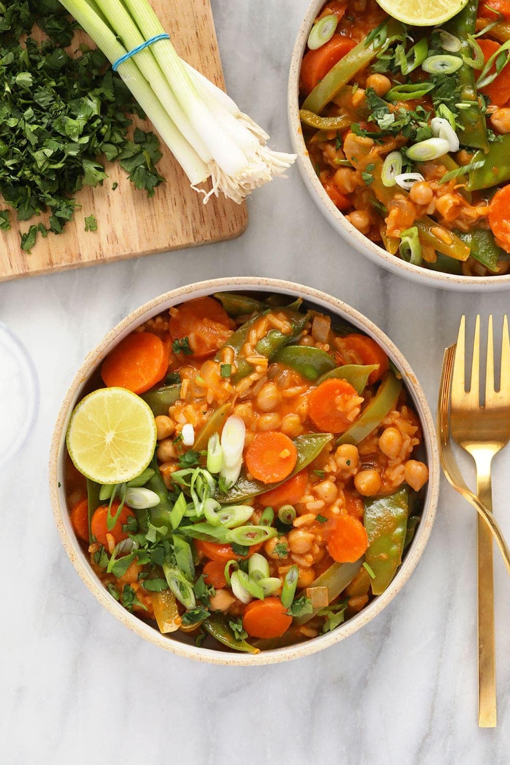 One pot vegetarian Thai curry in a bowl