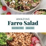 farro salad in bowl