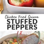 chicken fried quinoa stuffed peppers